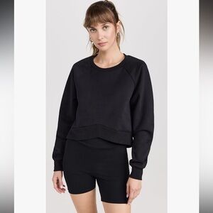 Beyond Yoga Uplift Cropped Black Sweatshirt - Size Small